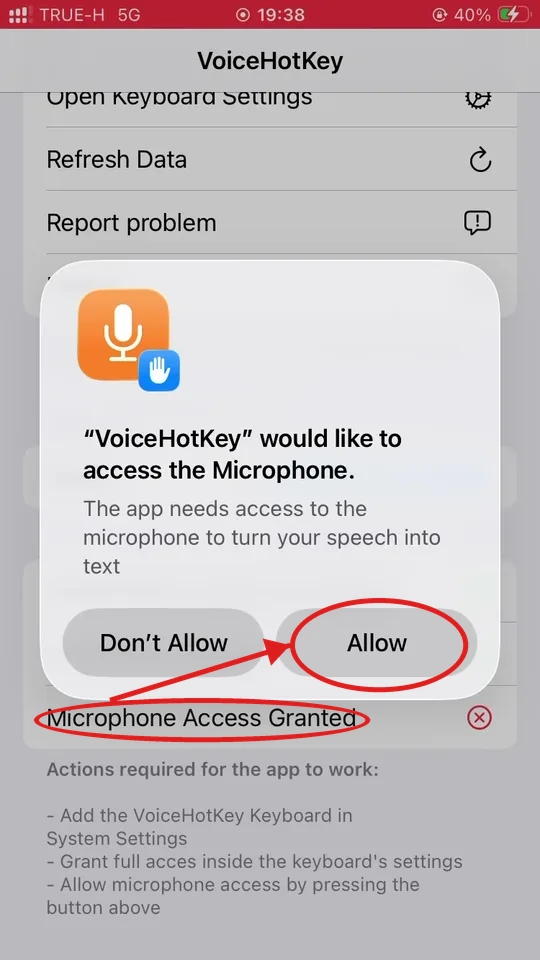 iOS 麦克风权限对话框